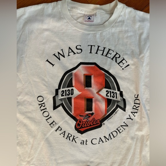 95 - 96 2 BALTIMORE ORIOE'S TEAM T-SHIRTS SINGLE STITCH 1 CELEBRITIES VINTAGE XL - Picture 4 of 15